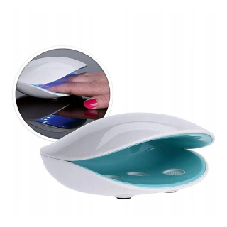 Mini UV lampa na nechty 13×12×5 cm – bielo-modrá