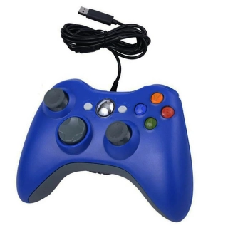 Ovládač na PC a XBOX 360 s káblom modrý