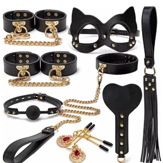 Zmyselný set erotických doplnkov pre páry – BDSM štýl