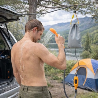Prenosná turistická sprcha 2m 12V