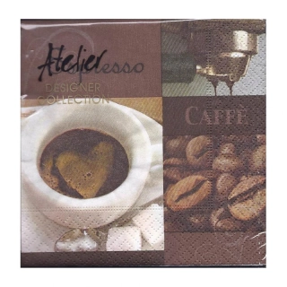 Servítky Atelier Caffe 25x25cm 20ks