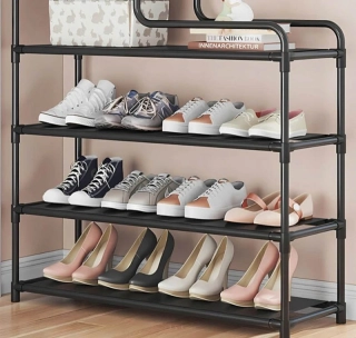 Regál na topánky 82cm čierny