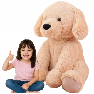 Plyšový pes mega 60 cm hnedý