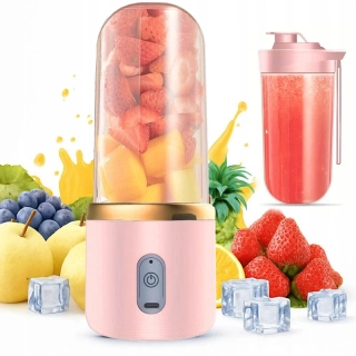 Prenosný smoothie blender USB 400 ml ružový