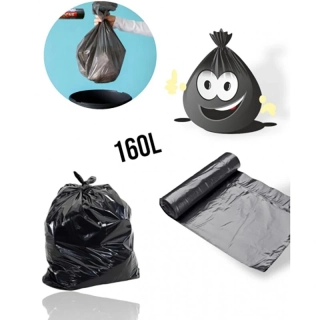 Vrecia na odpad 160 L čierne silné