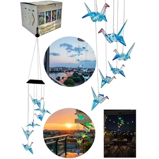 Solárna LED dekorácia Origami žeriavy