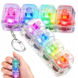 LED antistresový kliker s RGB podsvietením a prepínačmi