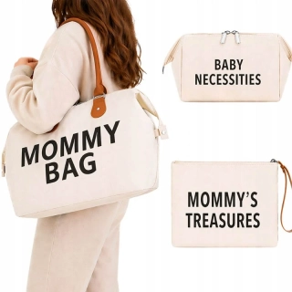 Taška pre mamičku Mommy Bag 3v1 béžová