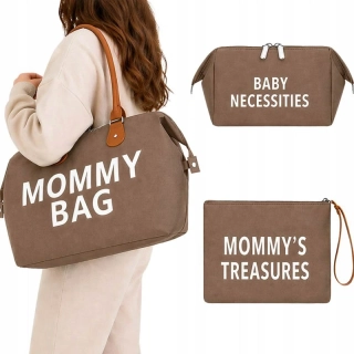 Taška pre mamičku Mommy Bag 3v1 hnedá