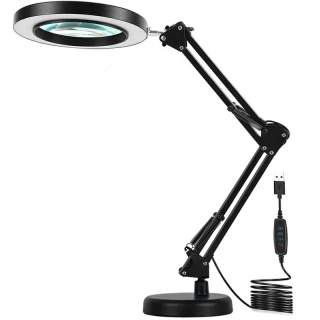 Stolová kozmetická lampa s lupou LED