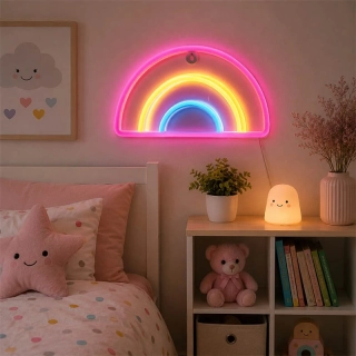 LED neónová nástenná lampa Dúha