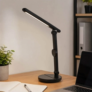 Nabíjateľná stolová LED lampa s displejom času a teploty