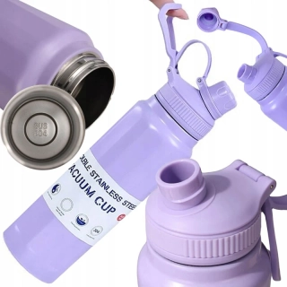 Nerezová termoska s náustkom 700 ml fialová