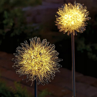 Solárne zapichovacie záhradné LED lampy Ohňostroj – 2 ks