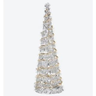 Strieborný LED stromček 45 cm