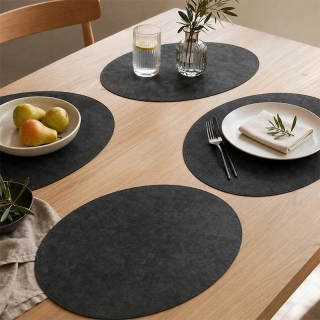 Oválne prestieranie na stôl 30 × 43 cm – tmavosivé