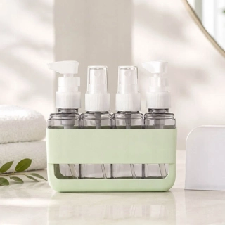Cestovné fľaštičky na kozmetiku 4 x 50 ml zelené