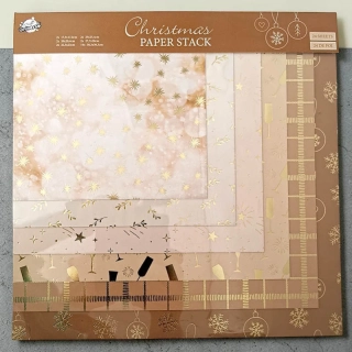 Vianočný papierový blok Christmas Paper Stack – 24 dizajnových papierov 30,5 × 30,5 cm