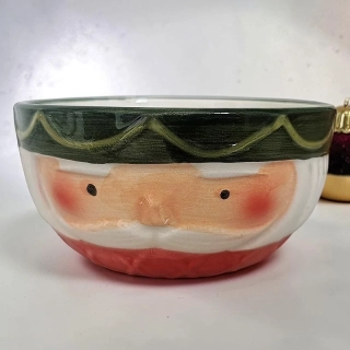 Vianočná keramická miska Mikuláš 14 × 7 cm