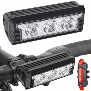 Predné a zadné LED svetlo na bicykel
