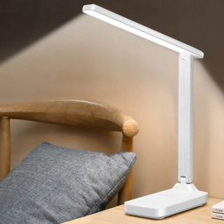 Stolová LED lampa s dotykovým ovládaním a nastaviteľným ramenom