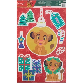 Disney Leví kráľ vianočné nálepky na okno 29 × 48 cm