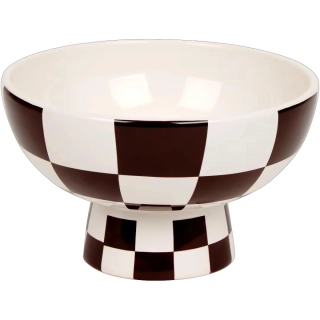 Miska z porcelánu s retro kockovaným vzorom 17 × 10 cm