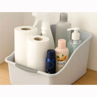 Veľký biely organizér do skrinky 32 × 21 × 20 cm