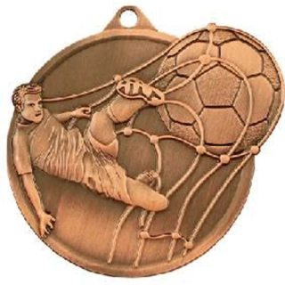 MMC46050 Bronzová futbalová medaila 60 × 50 mm