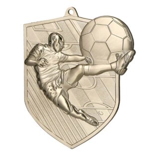 MD8049 Strieborná futbalová medaila 78 × 67 mm