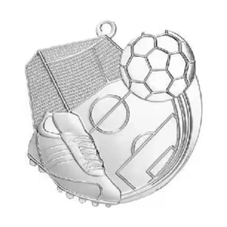 MMC6072 Strieborná futbalová medaila ø 50 mm