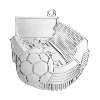 MMC6067 Strieborná futbalová medaila 60 × 56 mm