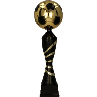 Futbalový pohár zlato-čierny 37 cm