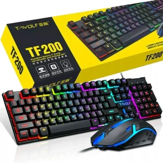 Herná klávesnica a myš TF200 s LED podsvietením