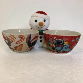 Porcelánová miska Disney Stitch s vianočným motívom 630 ml
