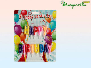 Sviečky Happy birthday multi color