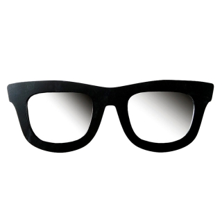 Zrkadlo Mirror black wood