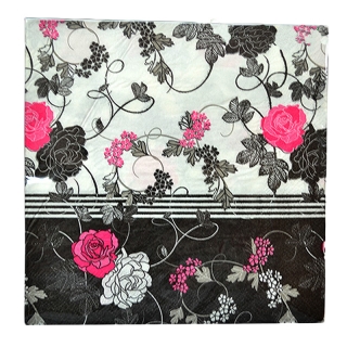 Servítky Maxx SN30526 32x32cm 20ks Black red white