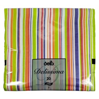 Servítky Servítky Delissima 33x33cm 20ks Pásik fialový
