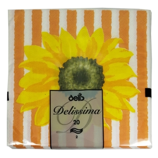 Servítky Delissima 33x33cm 20ks Slnečnice