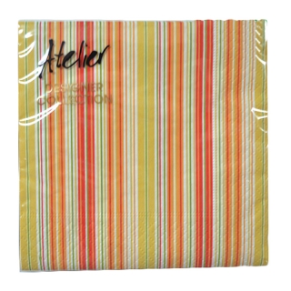 Servítky Atelier 12,5x12,5cm 20ks pruhy mini