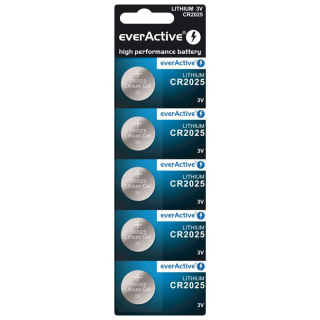 Lítiové batérie everActive CR2025 5ks